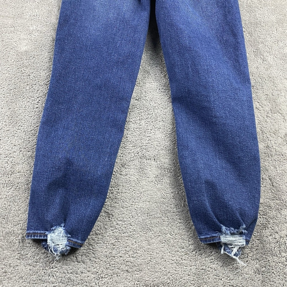Denizen From Levis Boyfriend Jeans Womens 2 W26 Blue Distressed Hem Mid Rise - Picture 13 of 16